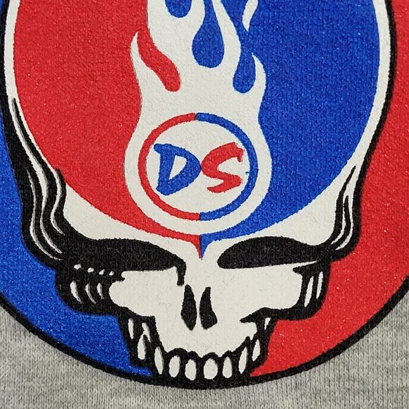 Vintage 90s Darkside Skull Crop Hoodie Medium 22x25 Two-Tone - Picture 14 of 16